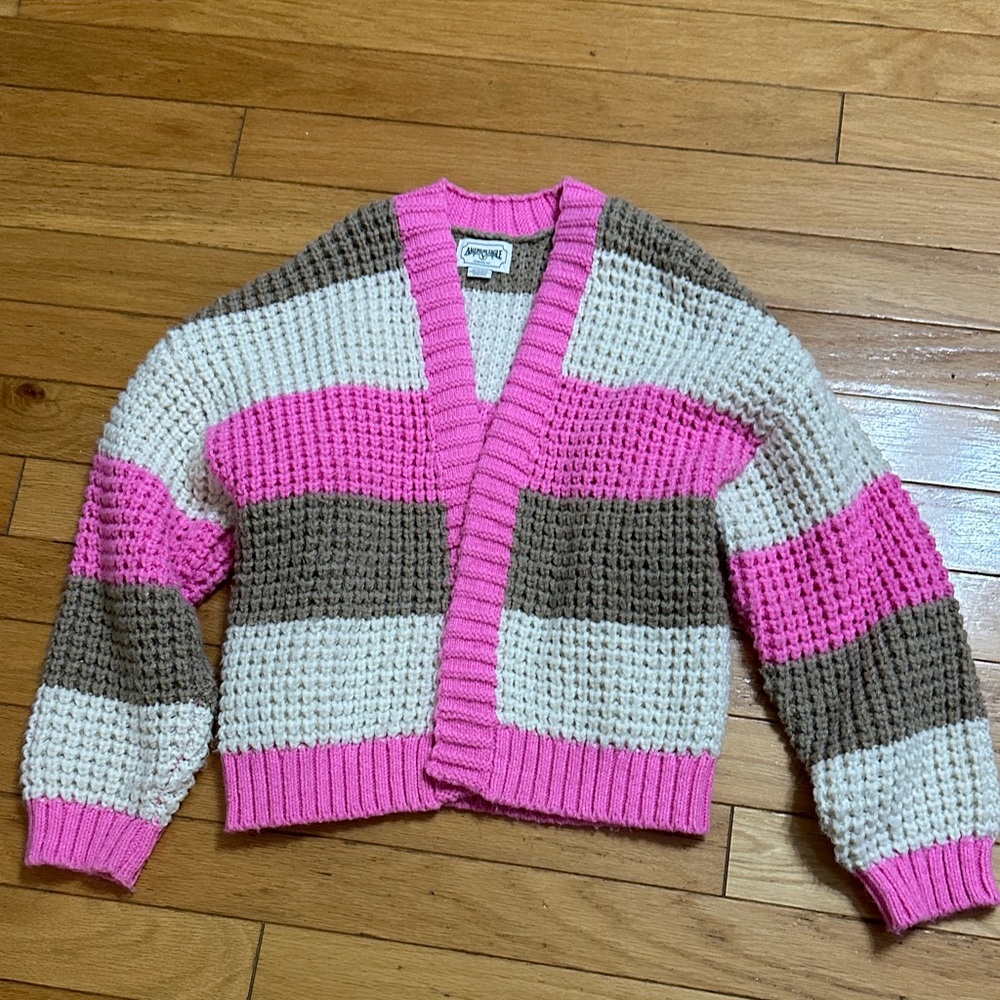 American Eagle cardigan - Colorful Striped Women's Sweater